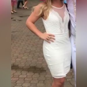 Lulu’s white bodycon dress.